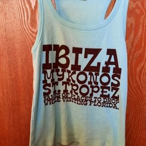 VICTORIA'S SECRET PINK women's size S light blue Florida tank